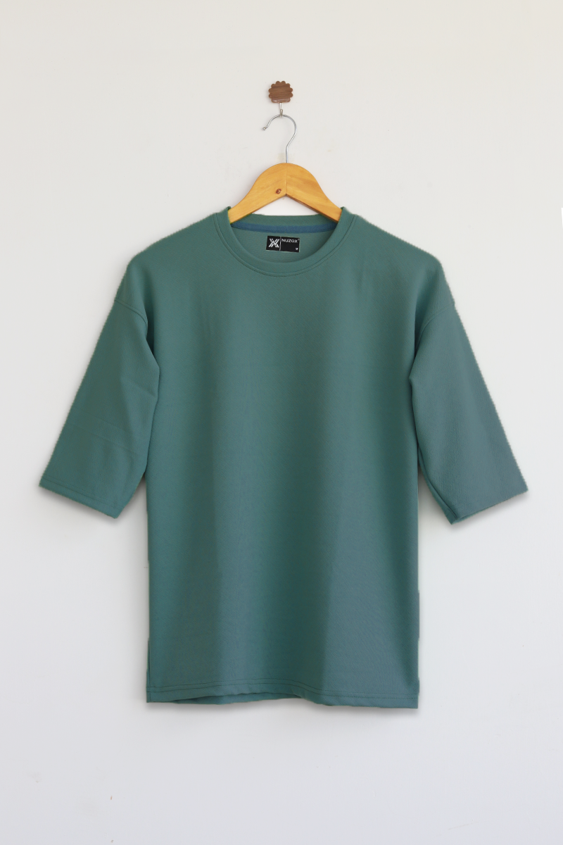 High Sleeve Oversized T Shirt (Teal(Green))